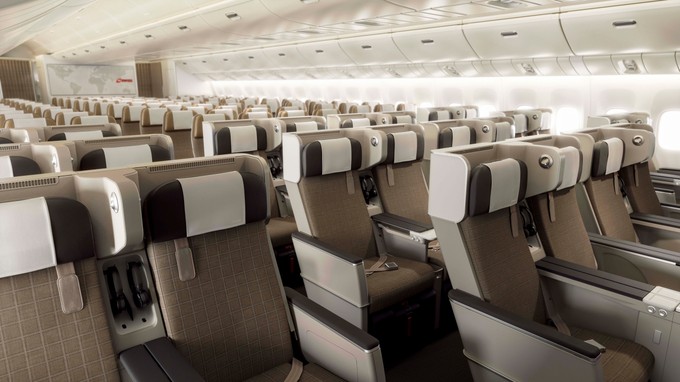 24 Premium-Economy-Sitze werden in die Boeing 777 eingebaut.