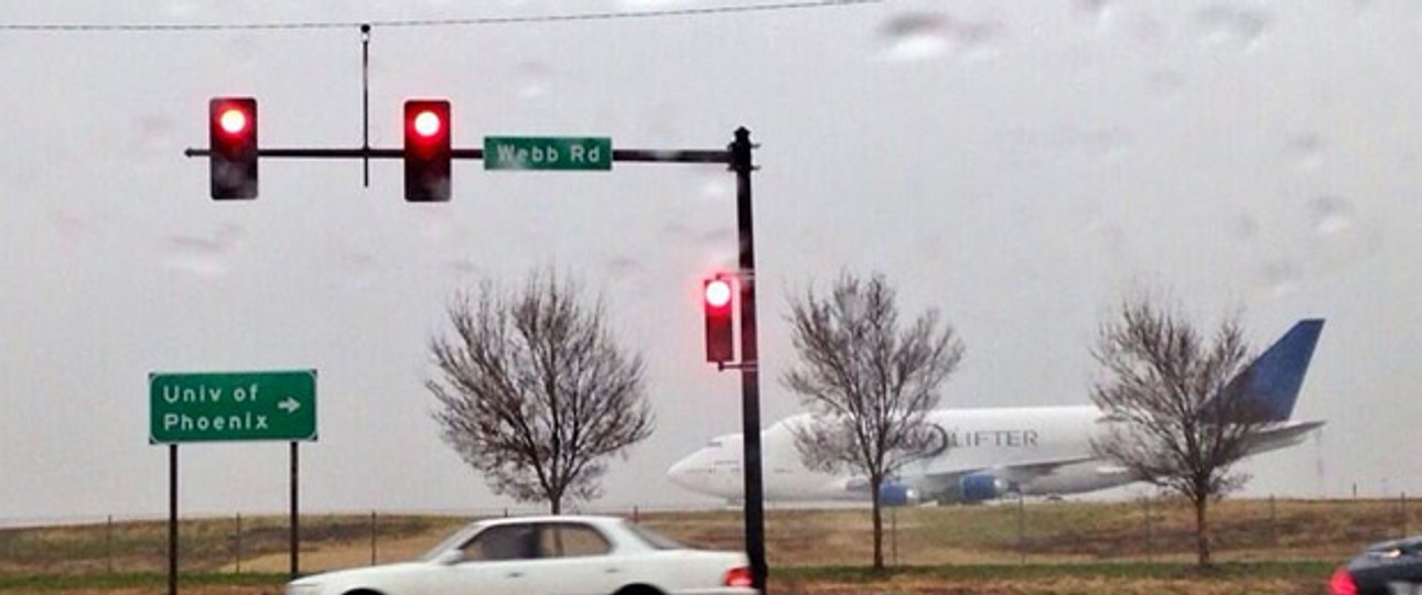 Jabara Airport in Wichita: Der Dreamlifter musste hier übernachten.