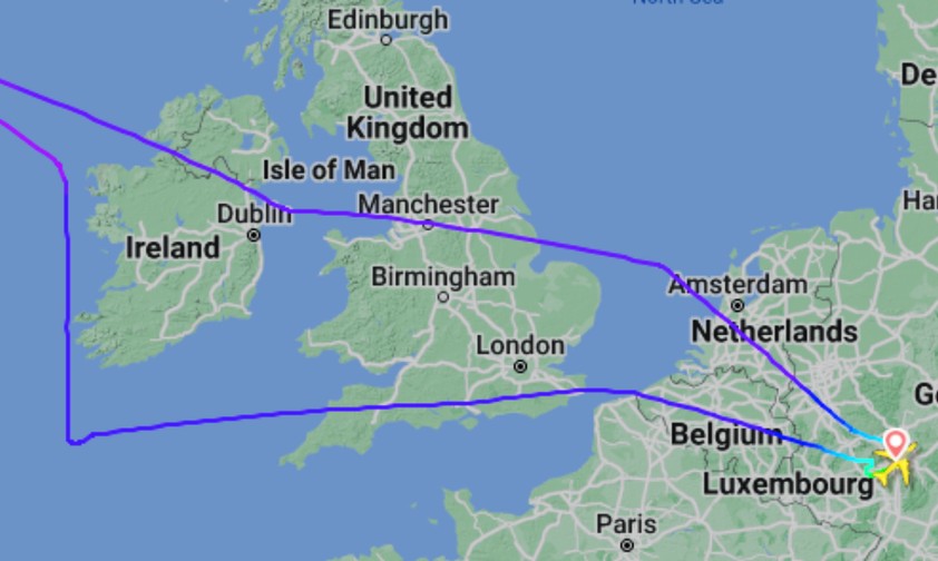 Der Flugverlauf von LH462 am 3. April 2023: Ziel war eigentlich Miami.