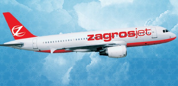 Airbus A320 in den Farben von Zagrosjet: Ehrgeizige Ziele.