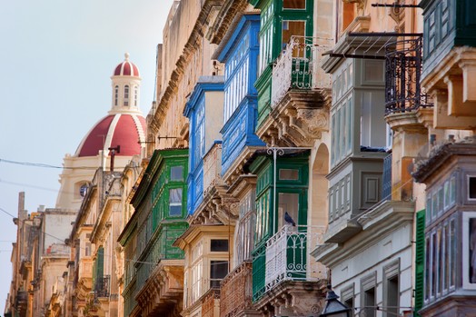 Bunte Strasse in Valletta