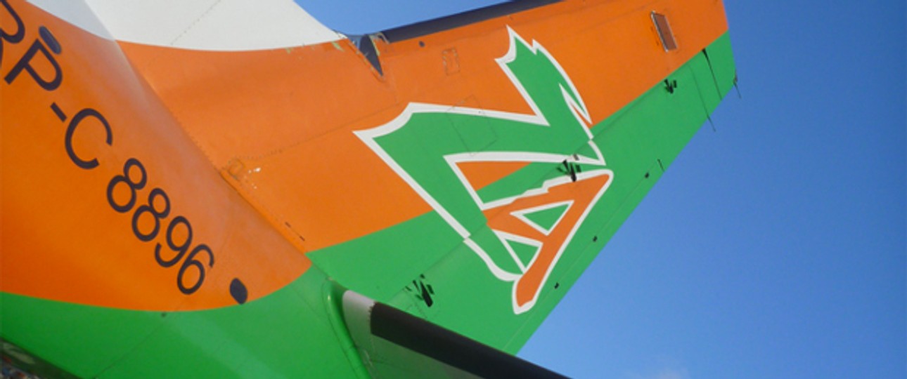 Heckflosse eine Maschine von Zest Air: Die Flieger bleiben am Boden.