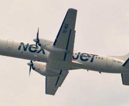 Die SE-MEX von Nextjet: Die BAE ATP fliegt inzwischen wieder.