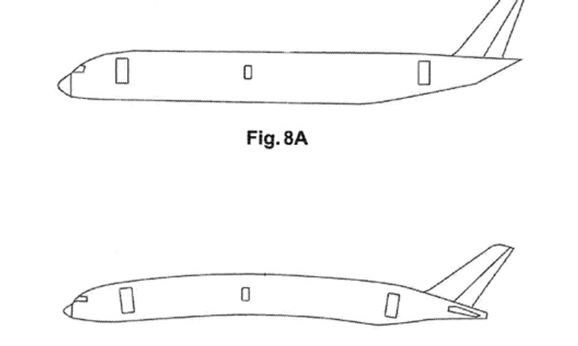 Airbus-Patentzeichnung: Beim Kühlen würde die Form sich verändern.