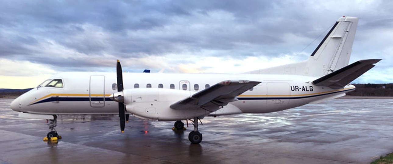 Saab von Aero Jet: Fliegt normalerweise für STP Airways.