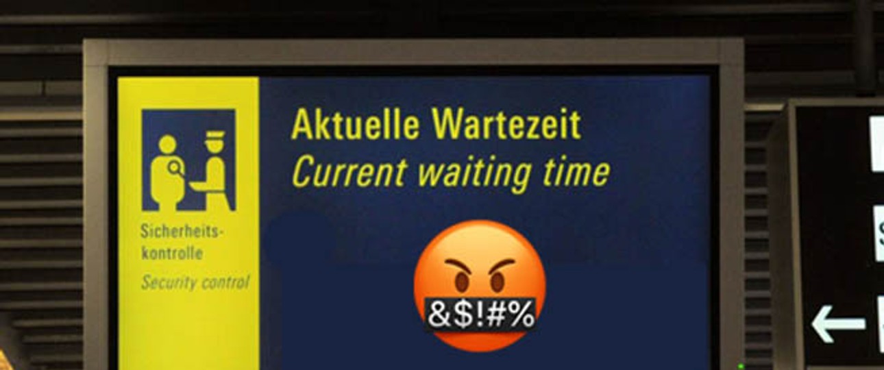 Wartezeit-Anzeige (Montage): Geduld ist gefragt.