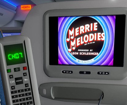 Spielszene aus Airplane Mode: Nutzer des PC-Simulators durchleben einen Flug als Passagier einer Economy-Klasse.