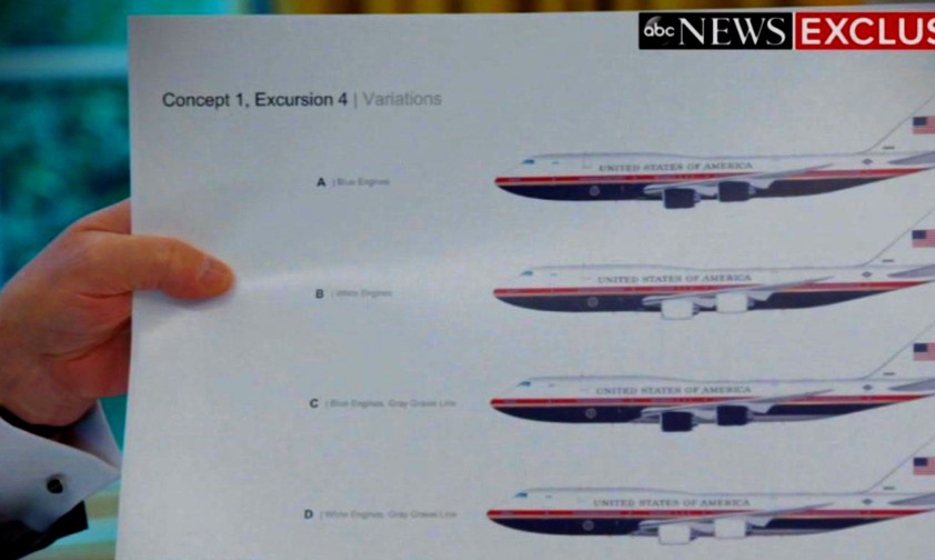 So wollte Donald Trump, dass die Air Force One künftig aussieht.
