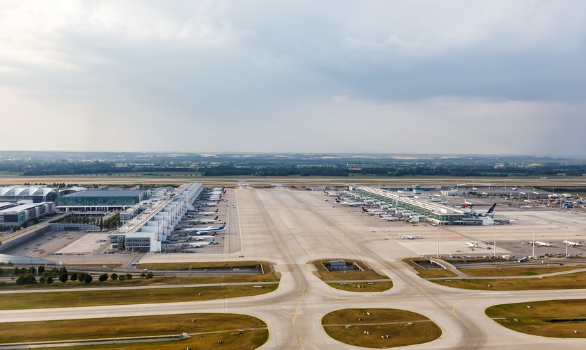 Knapp schaffte es auch der Flughafen München mit 150.000 Bewegungen in die Top zehn.