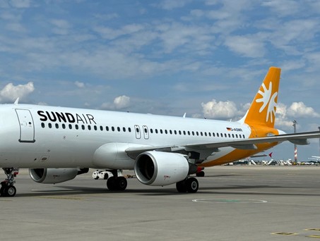 Sundairs Airbus A320 mit dem Kennzeichen D-ASMR: Die Airline wollte zum 1. August von Berlin Linienflüge nach Damaskus aufnehmen.