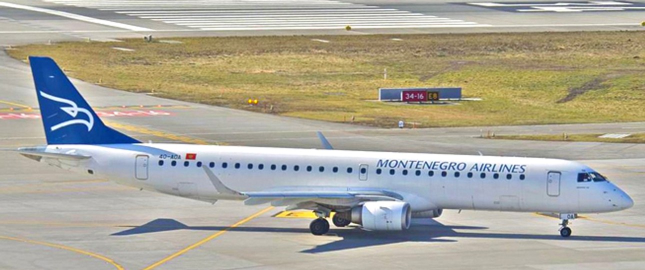 Embraer 195 von Montenegro Airlines: Die Konkurrenz könnte mit Airbus abheben.