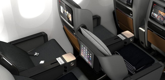Die neuen Premium-Economy-Sitze werden auch in Qantas' Boeing 787 Dreamliner zum Einsatz kommen.