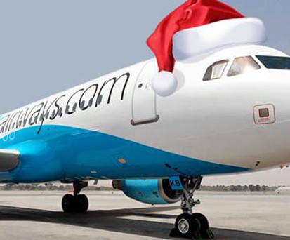 Werbung von Rak Airways: Zu Neujahr war Schluss mit feiern.