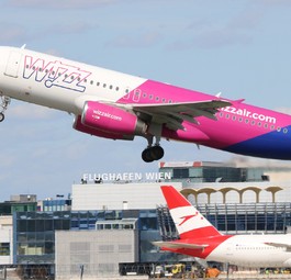 Wizz-Air-Jet beim Start in Wien: Sucht den Erfolg in unterversorgten Märkten.