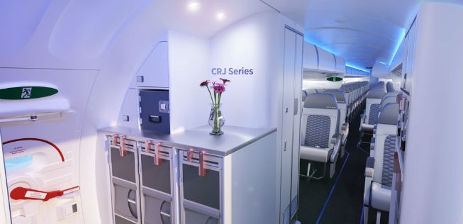 Die Athmosphere-Kabine ist geräumiger als die bisherige der CRJ-Jets.