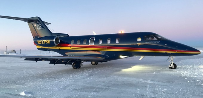 Pilatus PC-24 des Rettungsdienstes des North Slope Borough: Vereiste und verschneite Pisten sind hier keine Seltenheit.