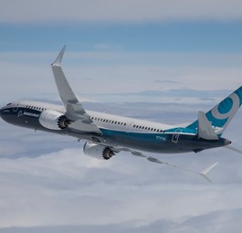 Boeing 737 Max im Flug: Die nächsten solchen Bilder gibt es erst ab Juni oder Juli.