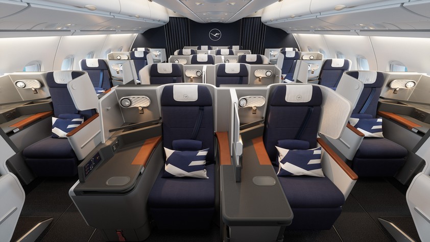 Die neue Business Class im Airbus A380 von Lufthansa.