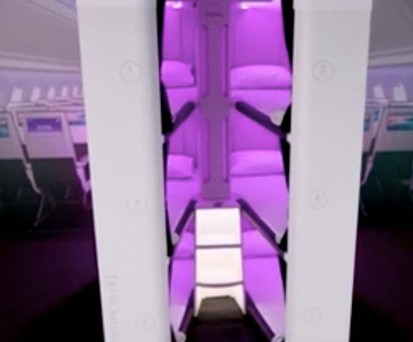 Skynest-Konzept von Air New Zealand: Schlafkojen sind als Zusatzprodukt für Economy-Kunden gedacht.