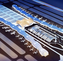 Modellvorschlag eines Architekten: Der Navi Mumbai International Airport soll den alten Flughafen entlasten.