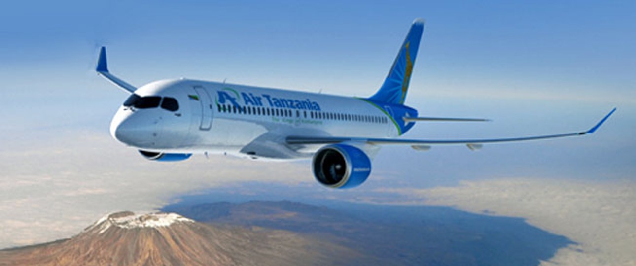 Airbus A220 von Air Tanzania: In Südafrika festgehalten.