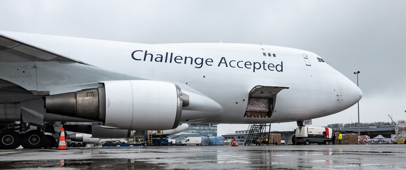 Eine Boeing 747: Seit einigen Wochen fliegt Challenge Airlines mit ihrer neuen Lackierung auf der Boeing 747.