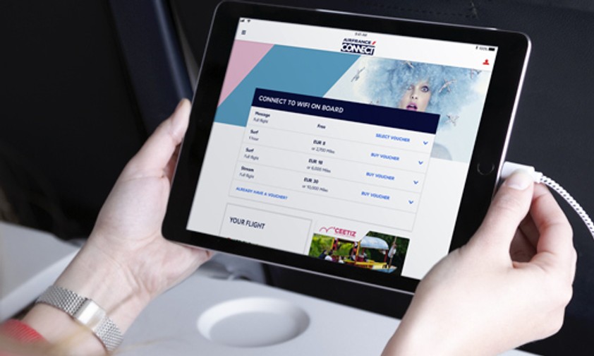 Internetzugang im Flugzeug: So soll es ab 2020 in jedem Flieger von Air France aussehen.