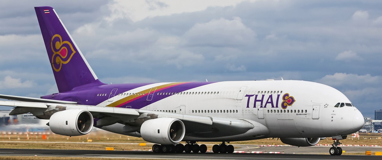 Thai Airways International: Die angeschlagene Fluglinie hat kürzlich <a href="https://www.aerotelegraph.com/thai-airways-beendet-kapitel-a380-a330-und-747">das Aus der A380 beschlossen</a>.