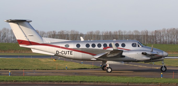 So sieht die Beechcraft Super King Air 350 heute aus, wo sie der Atlas Air Service gehört.