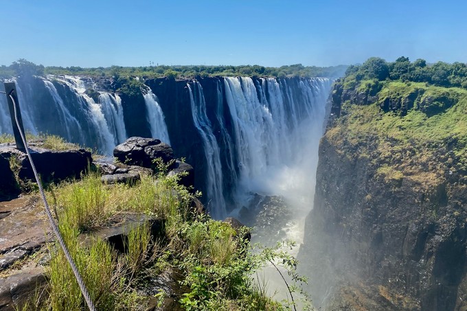 Blick von Simbabwe nach Sambia