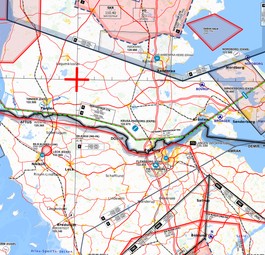 VFR Streckenkarten Dänemark: An der Grenze zu Deutschland soll ein Sperrgebiet entstehen.