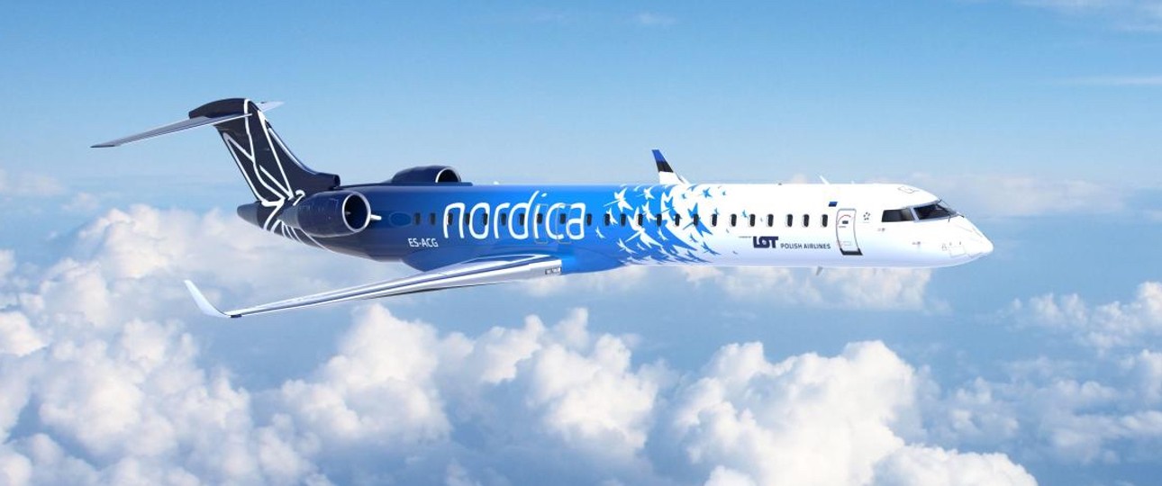 Bombardier CRJ900 von Nordica: künftig in den hohen Norden Schwedens unterwegs.