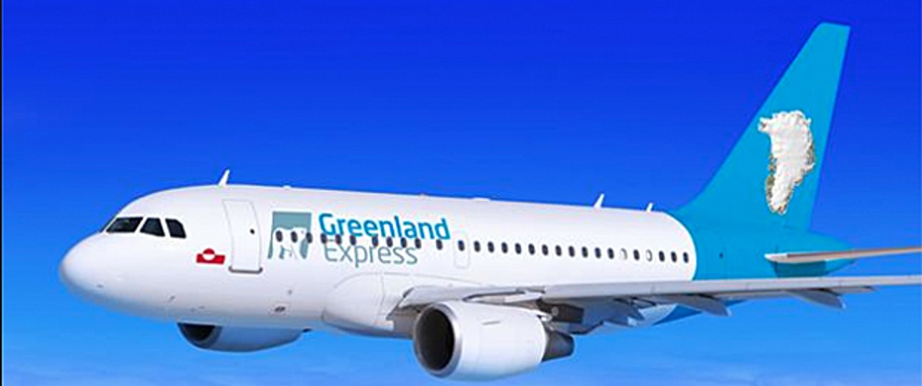 Airbus A318 in den Farben von Greenland Express: Kleine Kapazität.