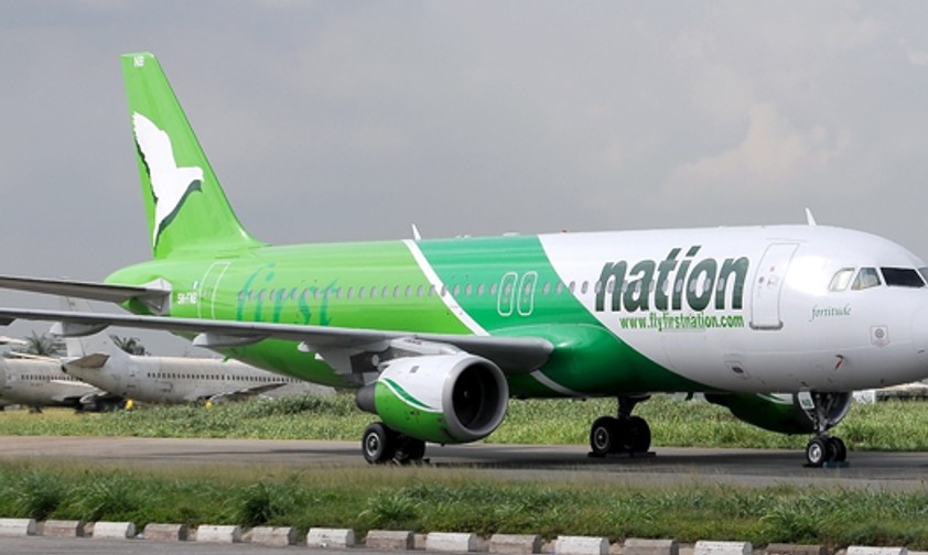 Airbus A320 von First Nation Airways: Am Boden.