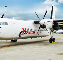 Fokker 50 von Air Vallée: Der Leasinggeber beklagt sich, die Rechnungen seien nicht mehr bezahlt worden.
