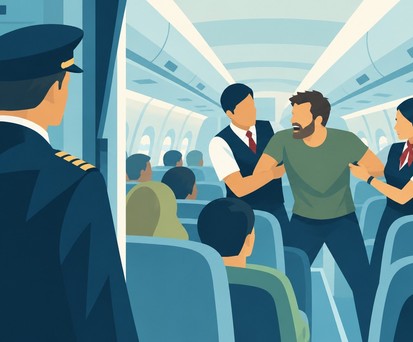 Unruly Passenger: Was darf die Crew mit  Pöbelpassagieren tun, was nicht?