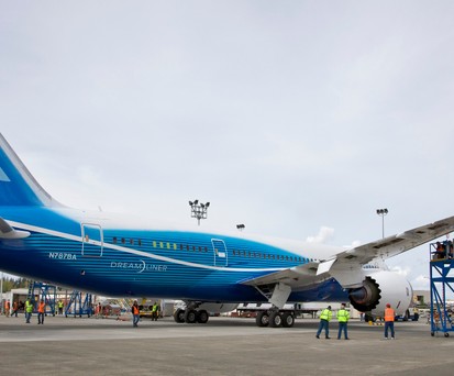 Boeing 787:  Das Seitenleitwerk steht im Fokus.