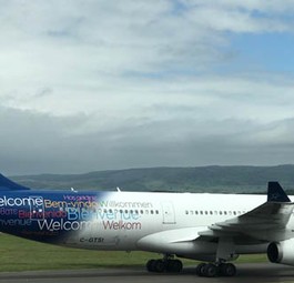 Airbus A330 von Air Transat: Ein solches Flugzeug ist künftig im Winter für Thomas Cook unterwegs.