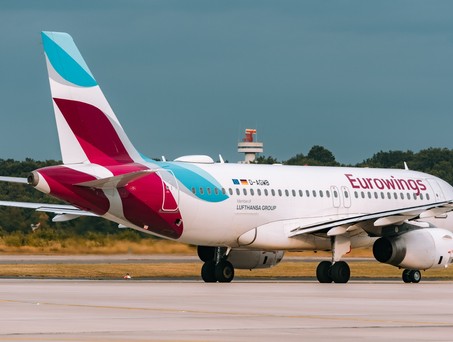 Airbus A320 von Eurowings: Streit um Handgepäck.