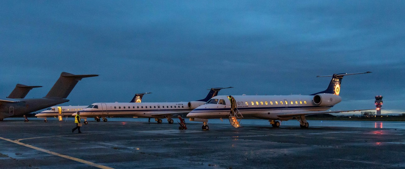 Embraer ERJ135 der belgischen Luftwaffe: Vier Exemplare des Regionaljets flogen für Belgien als Regierungsflieger.