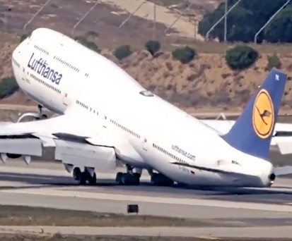 Boeing 747-8 von Lufthansa: Am 10.Oktober wäre es fast zu einem Tailstrike in Los Angeles gekommen. 