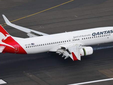 Boeing 737-800 von Qantas: Das Flugzeug mit der Kennung VH-XZK ist mit einem falschen Abfluggewicht gestartet. 