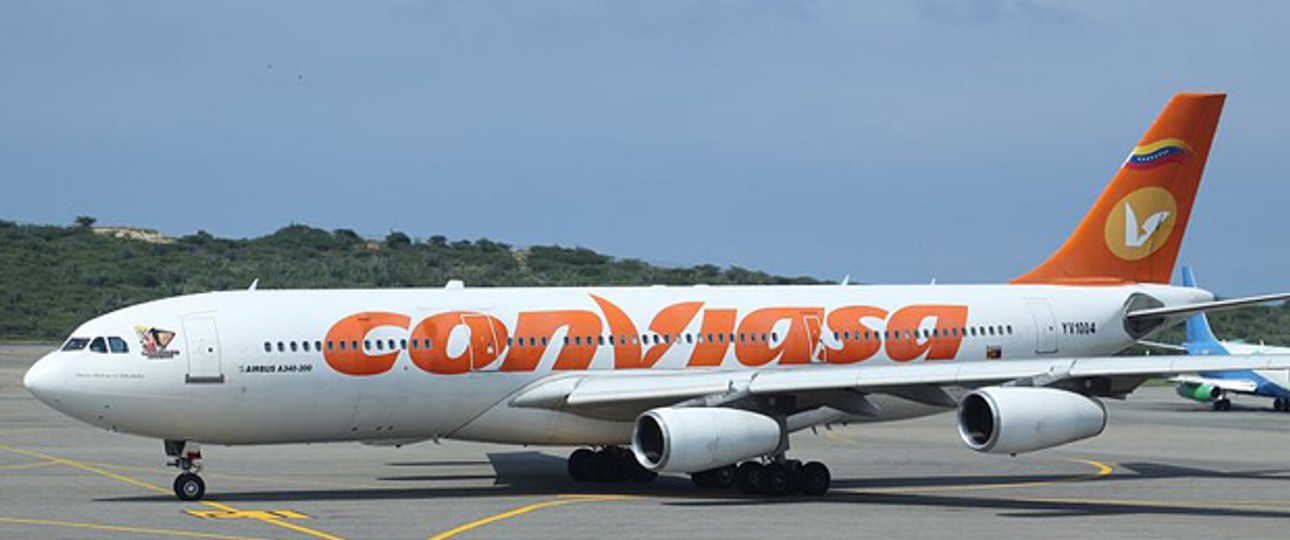 Airbus A340 von Conviasa: Die National-Airline von Venezuela hat offenbar eine neue Maschine geleast.