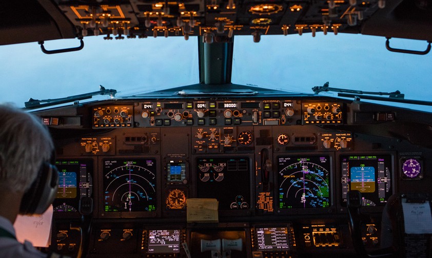 Blick ins Cockpit: Hier wird aufgezeichnet.