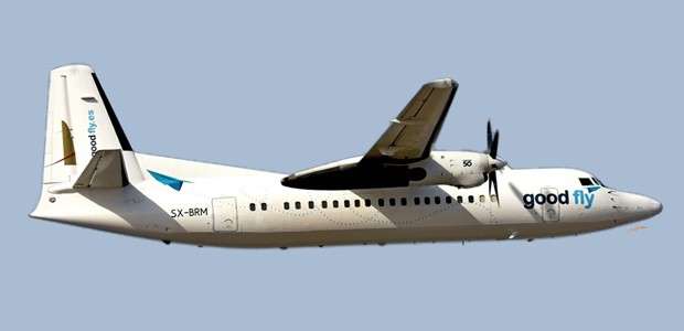 Fokker 50 in den Farben von Good Fly: Neue Ziele im Visier.