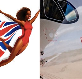 Flying Icons im Vergleich: Links das ursprünglich vorgestellte Design, rechts die tatsächliche Gestaltung.