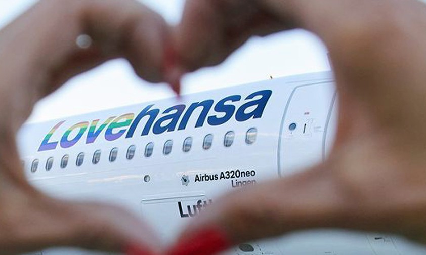 Steht für Akzeptanz, die D-AINY von Lufthansa.