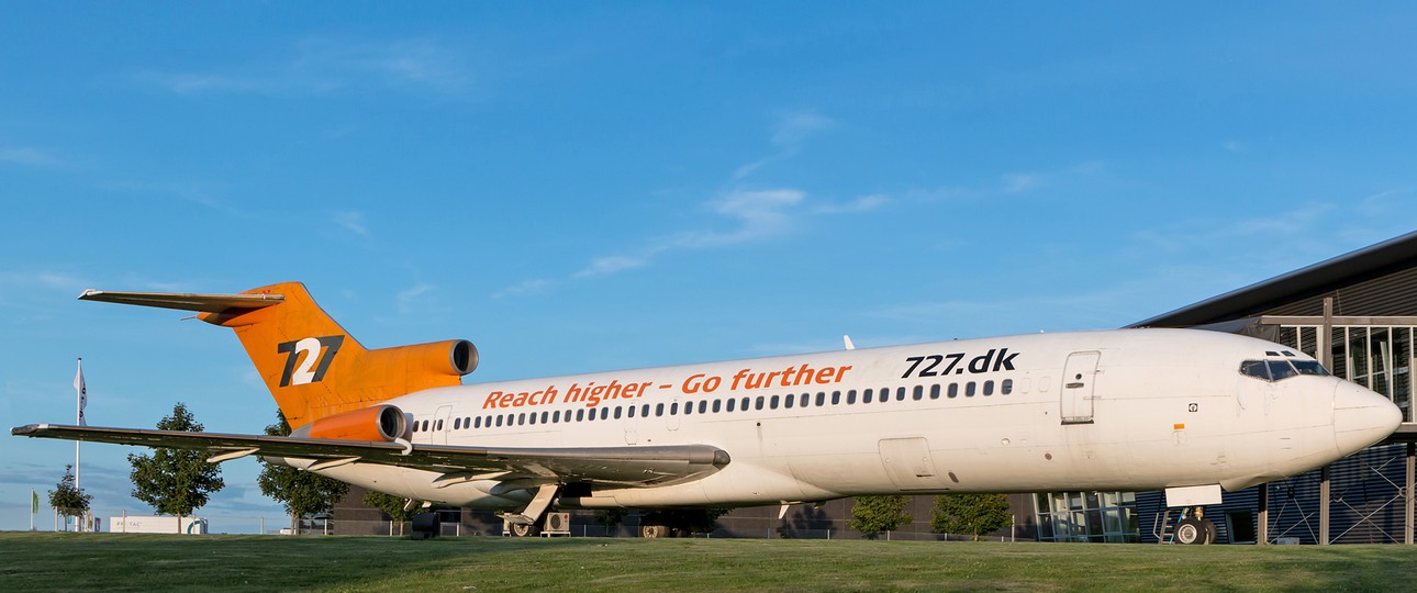 Die Boeing 727-200 im dänischen Skanderborg: Die Maschine ...