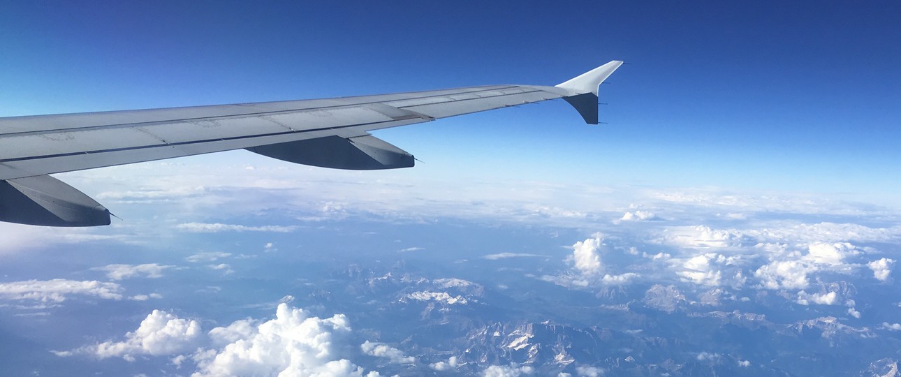 Überflug, hier aus dem Flugzeug gesehen: Teilweise hoher Anteil am Gesamtverkehr.