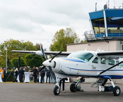 Die Cessna Caravan am Flugplatz Schwarze Heide: Ab März 2021 soll sie ...